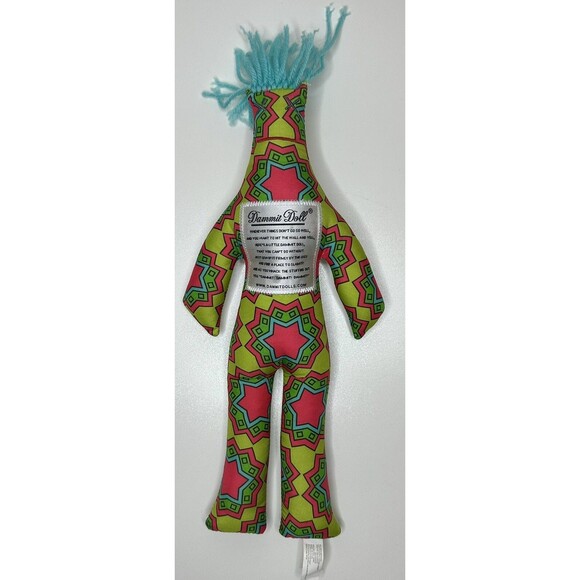 DAMMIT! DOLLS Green Stress Relief Squishy Classic Stars Doll Gag Gift 12" NWT - Picture 2 of 4